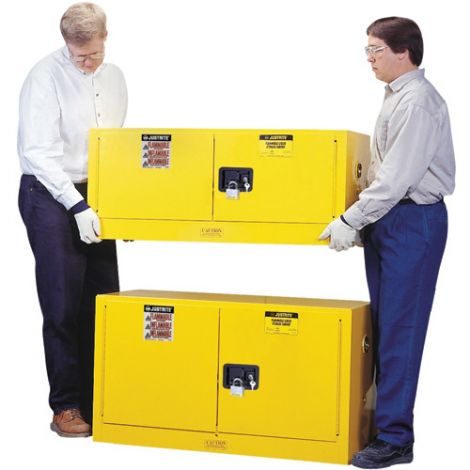 Sure-Grip® EX Piggyback Flammable Safety Cabinet - Capacity: 17 gal. - Door Type: Manual