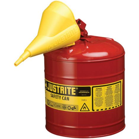 Type I Safety Can with Funnel - Capacity: 5 US gal.