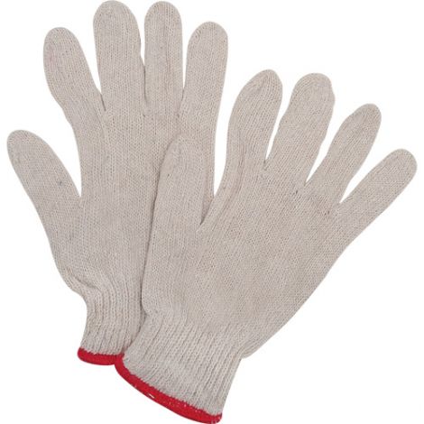 Poly/Cotton String Knit Gloves - Standard Weight - Size: Large - Qty: 300 