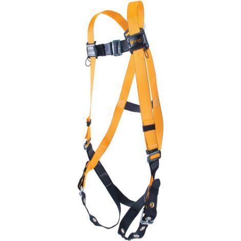 Titan™ Contractor's Harnesses - D-Ring: Back - Shoulder Connections: Tongue Buckle - Leg Connections: Mating - Chest Connections: Mating