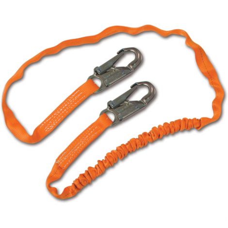 Titan™ Shock-Absorbing Lanyards - No. of Legs: 1 - Shock-Absorber Type: Tubular Built-In Core - Anchorage Connection: Snap Hook 