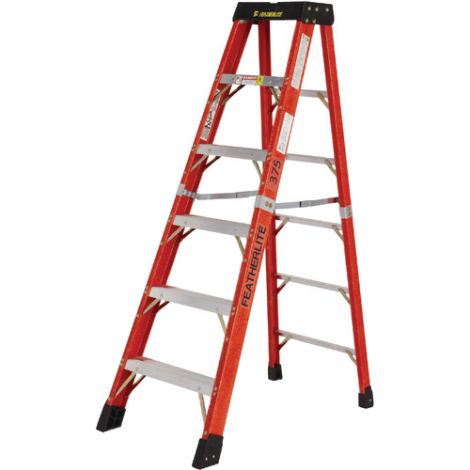 Industrial Extra Heavy-Duty Fibreglass Stepladders (6800 AA Series) - Nominal Height: 6'