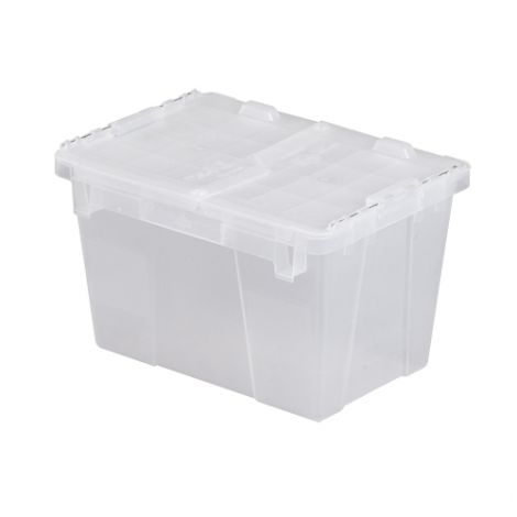 Flipak® Clear Polypropylene Plastic (PP) Distribution Containers -  9.7"H -x 15.2"L x 10.9"W - Case/Qty: 4
