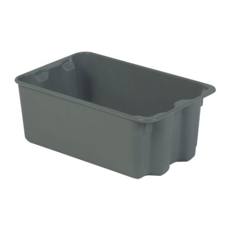 Stack-N-Nest® Plexton Containers - 8"H x 20.6"D x 13"W - Colour: Grey - Case Qty: 4