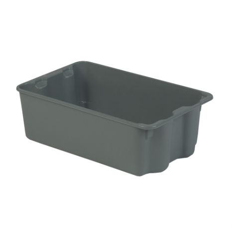 Stack-N-Nest® Plexton Containers - 8"H - x 24.3"D x 14.8"W - Colour: Grey - Case Qty: 2