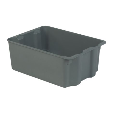 Stack-N-Nest® Plexton Containers - 10.1"H x 25.3"D x 18.1"W - Colour: Grey - Case Qty: 2