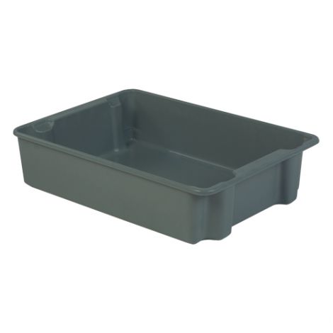 Stack-N-Nest® Plexton Containers -8.1"H x 34.1"D x 24"W - Colour: Grey - Qty: 1