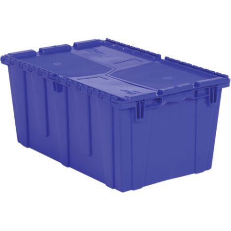 Flipak® Polyethylene Plastic (PE) Distribution Containers Colour: Blue Height: 12.1" Length: 26.9" Width: 16.9" - Case/Qty: 3