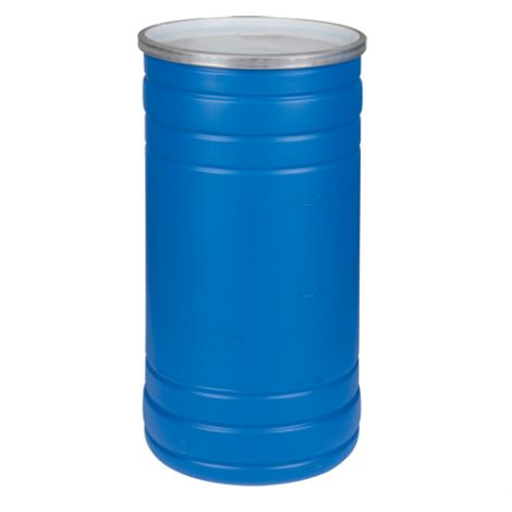 Blue Polyethylene Drums - Drum Size: 15.5 US gal (12.91 imp. Gal.) - Unlined / Open Top