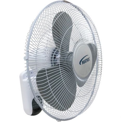 Wall Mount Oscillating Fans, Commercial, 16" Dia., 3 Speeds