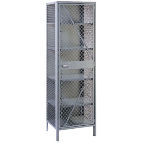 Visible Storage Wire Mesh Cabinet - 21"D x 24"W x 78"H