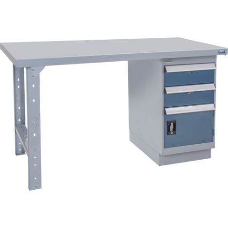 Pre-Designed Workbench - Configuration: Drawers - Height: 34" - Width: 60"