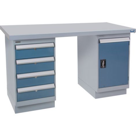 Pre-designed Workbenches - Configuration: Door & Drawers - Height: 34" - Width: 60"