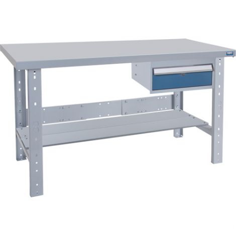 Pre-designed Workbenches - Configuration: Drawers/Shelf - Height: 34" - Width: 60"