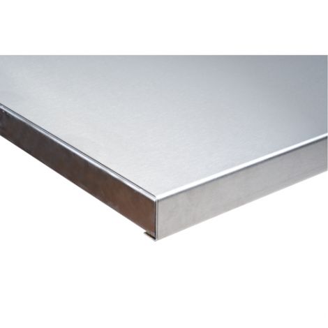 304 Stainless Steel Wood-Filled Workbench Tops - Depth: 36" - Width: 96" - Overall Thickness: 1-3/4"