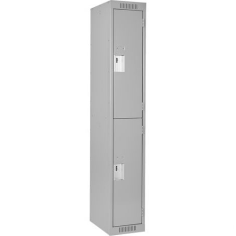 Assembled Clean Line™ Perforated Economy Lockers - Basic Style - No. of Tiers: 2 - Ships Free