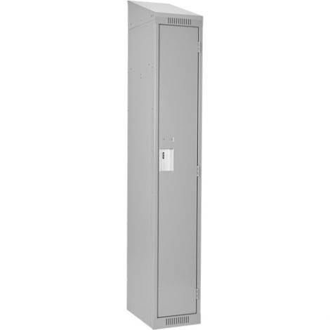 Assembled Clean Line™ Economy Lockers w/Slope Top - No. of Tiers: 1 - Bank of: 1 - Ships Free