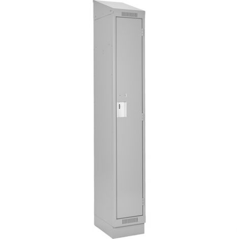 Assembled Clean Line ™ Economy Lockers  w/Slope Top & Recessed Base - No. of Tiers: 1 - Bank of: 1 - Ships Free
