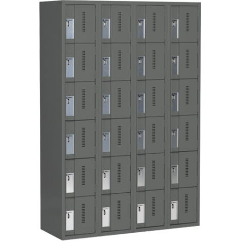 All-Welded Concord™ Heavy-Duty Lockers - Bank of 4 - Colour: Charcoal