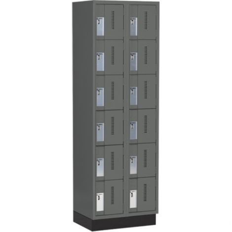 All-Welded Concord™ Heavy-Duty Lockers - Bank of 2 - Colour: Charcoal