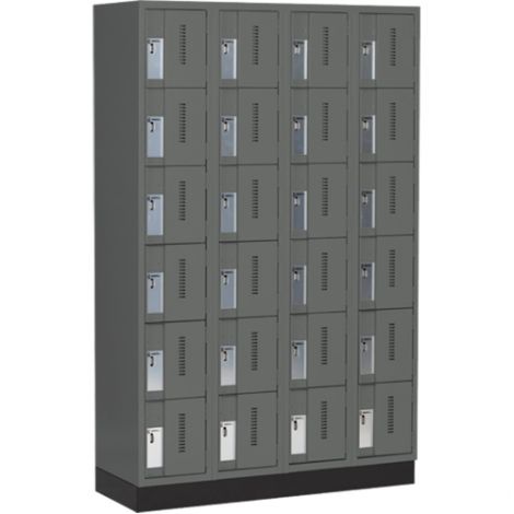 All-Welded Concord™ Heavy-Duty Lockers - Bank of 4 - Colour: Charcoal