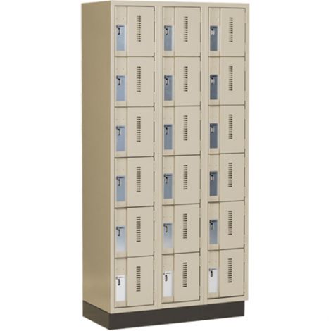 All-Welded Concord™ Heavy-Duty Lockers - Bank of 3 - Colour: Beige 