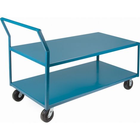 Heavy-Duty Low Profile Shop Carts - Shelf Size: 30"W x 72"D