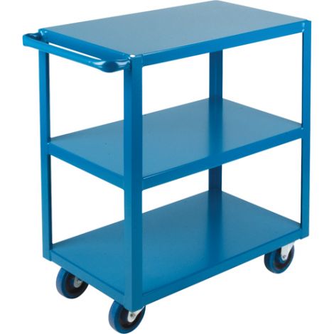 Heavy-Duty Shelf Carts - 36" Overall Height - Shelf Size: 18"W x 30"D - No. Shelves: 3