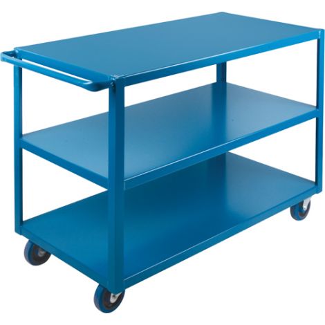 Heavy-Duty Shelf Carts - 36" Overall Height - Shelf Size: 24"W x 48"D - No. Shelves: 3
