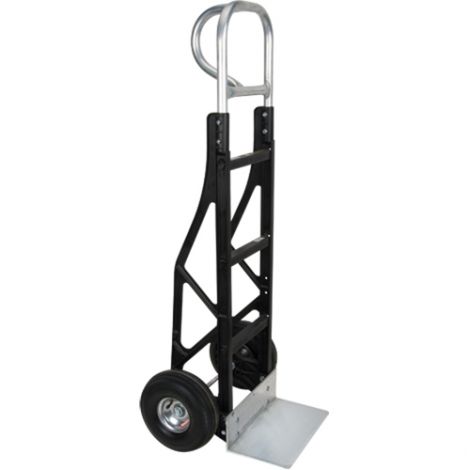 Nylon Frame Hand Truck - Handle Type: P-Handle - Nose Plate Dimensions: 14"W x 8"D - Wheel: Pneumatic
