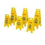 Floor Safety Signs - Legend: 4 Sided Caution Wet Floor