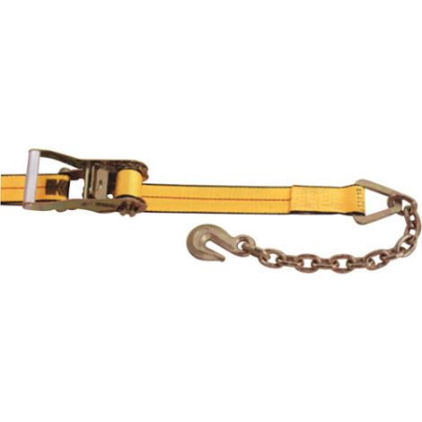 Ratchet Strap - Type: Chain Anchor - Width: 2" - Strap Length: 30' - Working Load Limit: 3335 lbs.