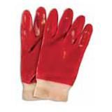 PVC Smooth Finish Gloves, Knit Wrist - Size: Large (9) - Case/Qty: 120  