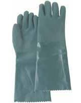 PVC Double Dipped Green Gloves, 14" Gauntlet - Size: One Size - Case/Qty: 72