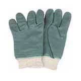 PVC Double Dipped Green Gloves, Knit Wrist - Size: One Size - Length: 10" - Case/Qty: 72  
