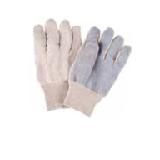 Split Cowhide Leather Palm Gloves - Premium Quality, White Back - Size: Large - Qty: 72 Pairs 