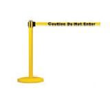 Free-Standing Crowd Control Barrier - Finish/Colour: Yellow - Tape Colour: Yellow - Legend: Caution Do Not Enter