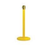 Free-Standing Crowd Control Barrier Receiver Post - Finish/Colour: Yellow