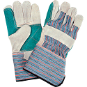 Premium Quality Double Palm Split Cowhide Fitters Glove - Size: Large - Outside Double Palm & Index Finger, 4" Gauntlet Cuff - Case Quantity: 48