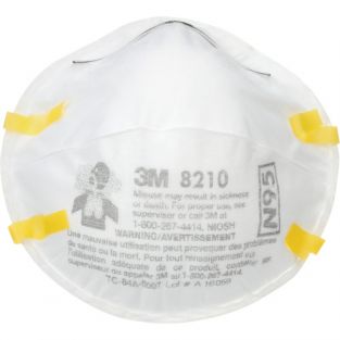 8210 N95 Particulate Respirators - Size: Standard - Case/Qty: 5 Boxes (100 Respirators)